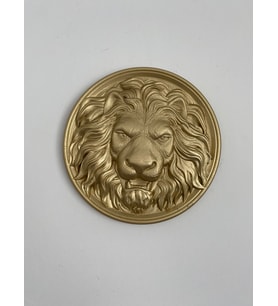 Aslan Figürlü Kabartmalı Duvar Süsü (Gold)