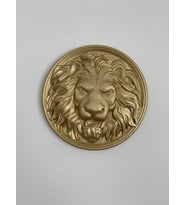 Aslan Figürlü Kabartmalı Duvar Süsü (Gold)