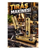 RD 378 Dijital Tıraş Makinesi Seti – 3 Başlıklı T Çelik Bıçaklı Islak Kuru Kullanım
