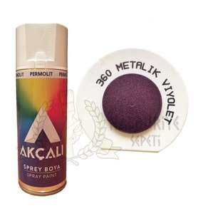 Akçalı Akrilik Sprey Boya METALİK VİYOLET MOR (Simli) 400 ml - 360