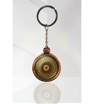 Arabesk Motif Ahşap Anahtarlık Tek Ebat N11.16905