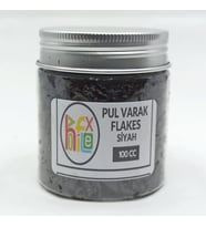 PUL VARAK GİLDİNG FLAKES SANATSAL İNCE TANECİKLİ KIRPIK FOLYO EPOKSİ REÇİNE NAİL ART 100 CC SİYAH