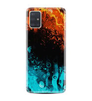 Samsung a71 A72 A73 A7 A9 2018 C7 C9 Kılıf Desenli Silikon Orange Blue Color 1665