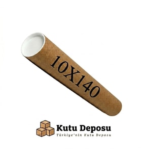 10x140 cm Kapaklı Silindir Postüp Rulo Gönderi Kutusu