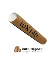 10x140 cm Kapaklı Silindir Postüp Rulo Gönderi Kutusu