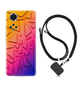 Huawei Nova Y70 Y90 Nova 9 SE  Kılıf Boyun Askılı Silikon Üçgenler 1635
