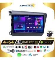 Honda Civic Fb7 4GB + 64GB Android 13 Kablosuz Carplay 2012-2015 Navigasyon Multimedya Sistemi