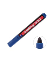 Edding Markör Permanent Yuvarlak Uçlu 1.5-3 MM Mavi 300 (1 Paket 10 Adet)
