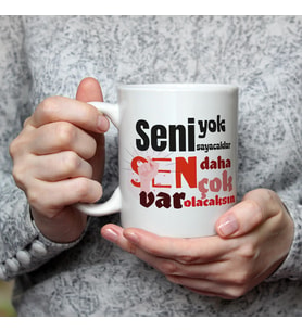 Seni Yok Sayacaklar Baskılı Kadınlar Günü Beyaz Kupa