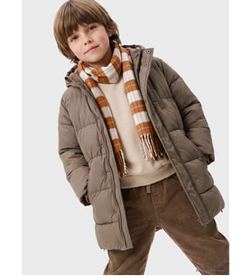LCW Kids Kahverengi Kapüşonlu Erkek Çocuk Şişme Mont