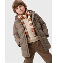 LCW Kids Kahverengi Kapüşonlu Erkek Çocuk Şişme Mont