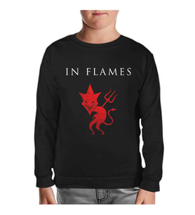 In Flames Siyah Çocuk Sweatshirt