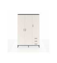 Arges Gardrop 6 Raflı 3 Çekmeceli Tek Askılı 132x30x195 Antrasit-Aytaşı