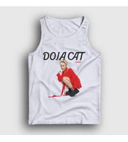 Presmono Unisex Beyaz Candy Müzik Doja Cat Atlet 489467tt