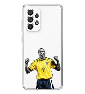 Samsung Galaxy A52 Uyumlu Ronaldo Nazario Futbol Tasarımlı Şeffaf Telefon Kılıfı