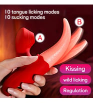 Hareketli Şarjlı Dil Göğüs Emicili Şarjlı Kaliteli 8 ayrı modlu Gspot  Vibratör
