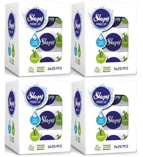 Sleepy Yüz Temizleme Havlusu Bamboo Make Up 240 Yaprak (12PK*20)
