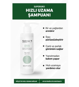 Sisteme 11 Hızlı Uzama Şampuanı 250 ml 8684091009238