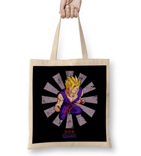 Gohan Dragon Ball Z Retro Japanese Bez Çanta Uzun Saplı
