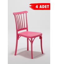 4 Adet Violet Pembe Sandalye / Balkon-Bahçe-Mutfak