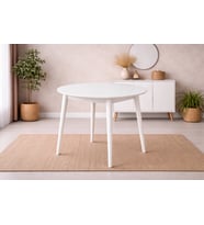 SİENA YUVARLAK MASA, BEYAZ, 90x90