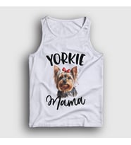 Presmono Unisex Beyaz Yorkie Mama Mom Yorkshire Terrier Annesi Atlet 556587tt