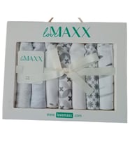 LOVEMAXX 230LV Bebek Karışık Desenli Gri Yedili Ağız Mendili 