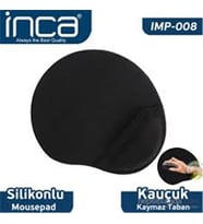 Inca IMPS-008 Sılıcone Siyah Mouse Pad (kaymaz taban)