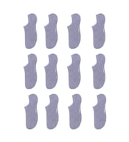 12 Çift Kadın GRİ Bambu Görünmez (sneaker) Spor Ayakkabı Çorabı