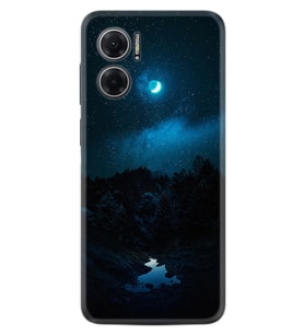 Xiaomi Redmi Note 11E Kılıf Silikon Desen Özel Seri Gece 1633