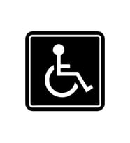 Engeli Arabası ve Engelli Kadın Araba İşareti Sticker