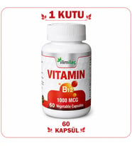Vitamin B12 1000 mcg 60 Bitkisel Kapsül – B12 Takviye Edici Gıda