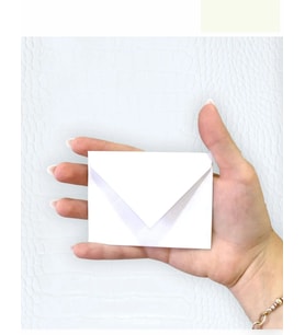 Minik Beyaz Zarf, 7x9 Cm 50 Adet