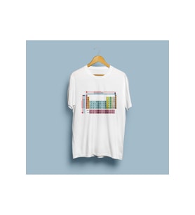 Oversize Elementler Periyodik Tablo / Kimya Tasarım unisex T-shirt