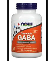 NOW Foods GABA Taurine+ Inositol+L-Theanine  Natural Orange Flavor, 90 Chewables.Usa Menşei.OZELSPORCUGIDALARIN'DAN 3941 (Renksiz)