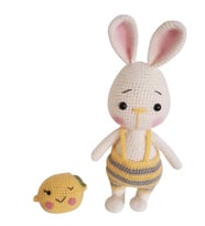 Tavşan Sunny ve Şeker Limonu Amigurumi Organik Oyuncak