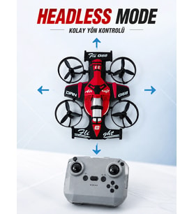 Uzaktan Kumandalı Araba Drone 3 Hız Kademeli 360° Dönüş Ve Headless Mode Özellikli