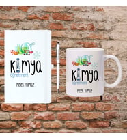 Öğretmenler Günü Hediyesi - Kimya Öğretmenine Hediye - Kişiye Özel Defter, Kupa ve Kalem Seti