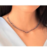 Mistik Zirkon Taşlı 925 Ayar Gümüş Kolye Rose Kaplama Kolye