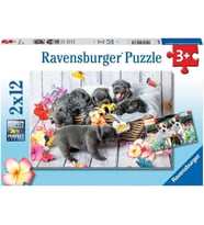 Ravensburger, 2x12 Parça Puzzle Yavru Köpekler