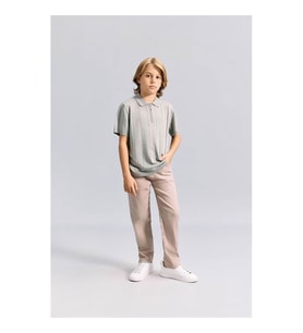 Defacto Düz Paça Gabardin Bej Erkek Çocuk Pantolon U3254A6/BG716