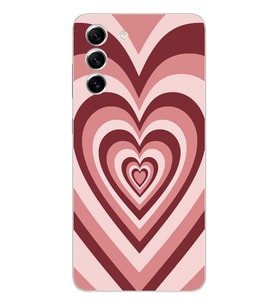 Samsung Galaxy S22 Uyumlu Pembe Kalp Tasarımlı Şeffaf Telefon Kılıfı