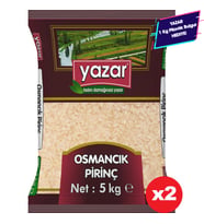 Yazar Osmancık Pirinç 5 Kg x 2 Paket.