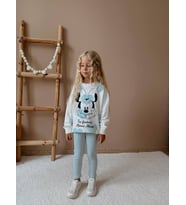 KIZ ÇOCUK MİNNİE MODELLİ TAYTLI TAKIM (Yeşil)