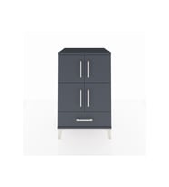 Hyperion Komodin 4 Raflı Tek Çekmeceli 4 Kapaklı 60x44x96 Antrasit-Antrasit