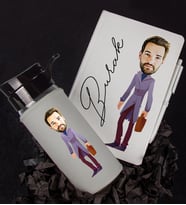 Kişiye Özel Karikatür Tasarım Defter Kalem Matara Hediye Seti 96336