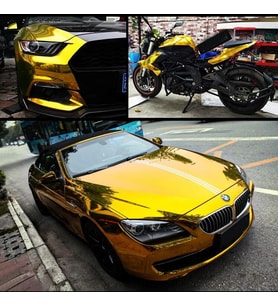 Gold Altın Varak Su Geçirmez Araç Motor mobilya Folyosu 122cmX1Mt