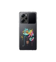 Poco X5 Pro ile Uyumlu Splash Bukalemun Tasarımlı Şeffaf Silikon Kılıf