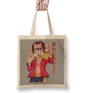 Monkey D Luffy Cute Banana Edition Bez Çanta Uzun Saplı