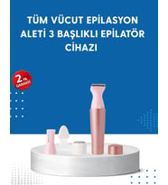 3 Başlıklı Taşınabilir Yüz Vücut Tüy Alma Makinesi